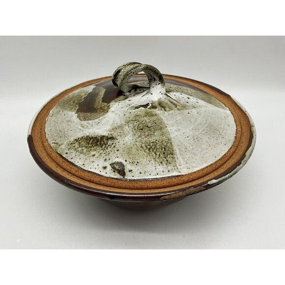 Hand Crafted 2 Piece Pottery Serving Bowl/Casserole Dish Vintage 1974 Collectibl - Picture 4 of 16